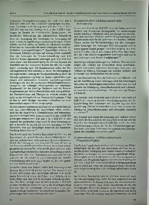 Vorschauseite 3: Das neue Recht der Sozialen Entschädigung nach dem Vierzehnten Buch Sozialgesetzbuch (SGB XIV) - über neue Leistungen und eine Erweiterung der betroffenen Personenkreise am Beispi…