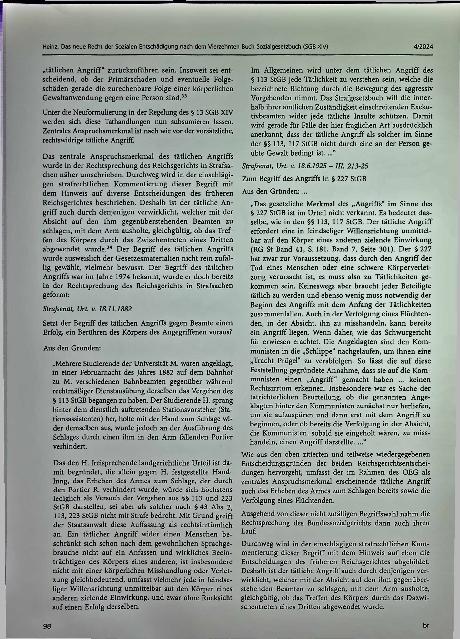 Vorschauseite 6: Das neue Recht der Sozialen Entschädigung nach dem Vierzehnten Buch Sozialgesetzbuch (SGB XIV) - über neue Leistungen und eine Erweiterung der betroffenen Personenkreise am Beispi…