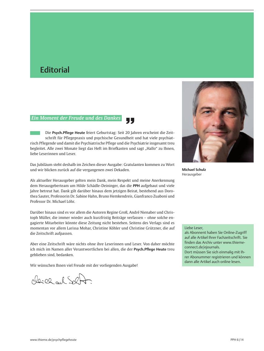 Vorschauseite 1: Editorial
