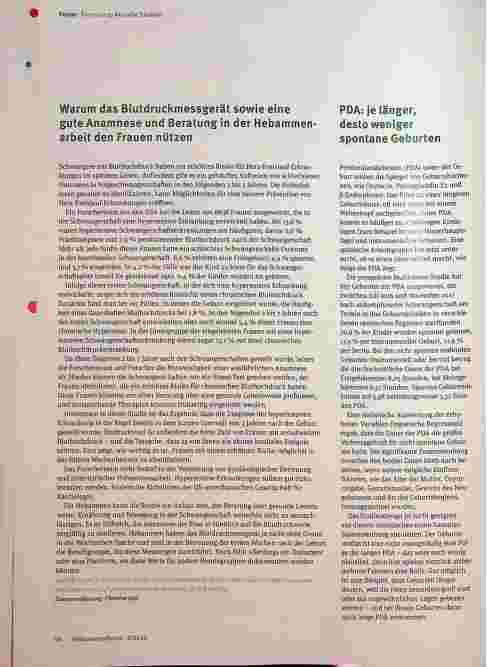 Vorschauseite 1: Warum das Blutdruckmessgerät sowie eine gute Anamnese und Beratung in der Hebammenarbeit den Frauen nützen