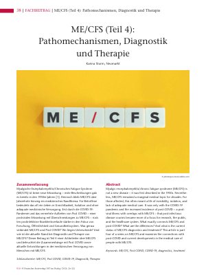 Vorschauseite 1: ME/CFS (Teil 4): Pathomechanismen, Diagnostik und Therapie