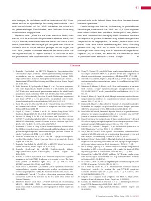 Vorschauseite 4: ME/CFS (Teil 4): Pathomechanismen, Diagnostik und Therapie