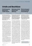 Vorschauseite 1: Urteile und Beschlüsse