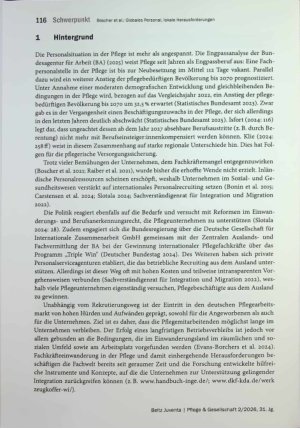 Vorschauseite 2: Globales Personal, lokale Herausforderungen: Integration internationaler Pflegebeschäftigter in ländlichen Regionen