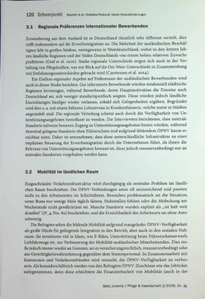 Vorschauseite 6: Globales Personal, lokale Herausforderungen: Integration internationaler Pflegebeschäftigter in ländlichen Regionen