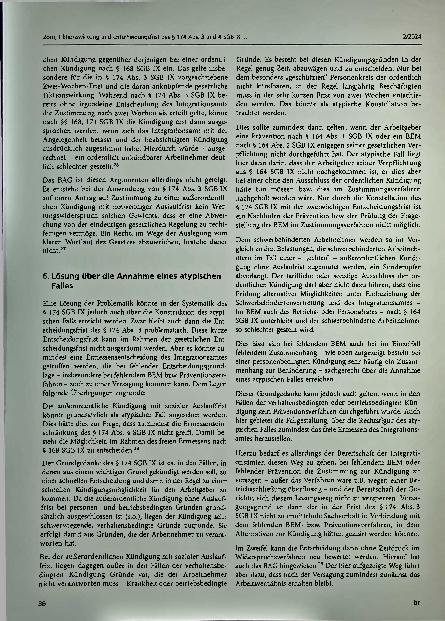 Vorschauseite 4: Fiktionswirkung und Entscheidungsfrist des § 174 Abs. 3 und 4 SGB IX bei einer außerordentlichen Kündigung mit sozialer Auslauffrist