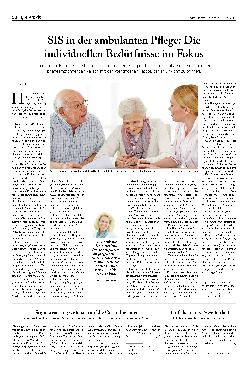 Vorschauseite 1: SIS in der ambulanten Pflege: Die individuellen Bedürfnisse im Fokus