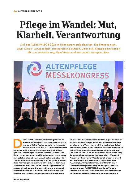 Vorschauseite 1: Pflege im Wandel: Mut, Klarheit, Verantwortung
