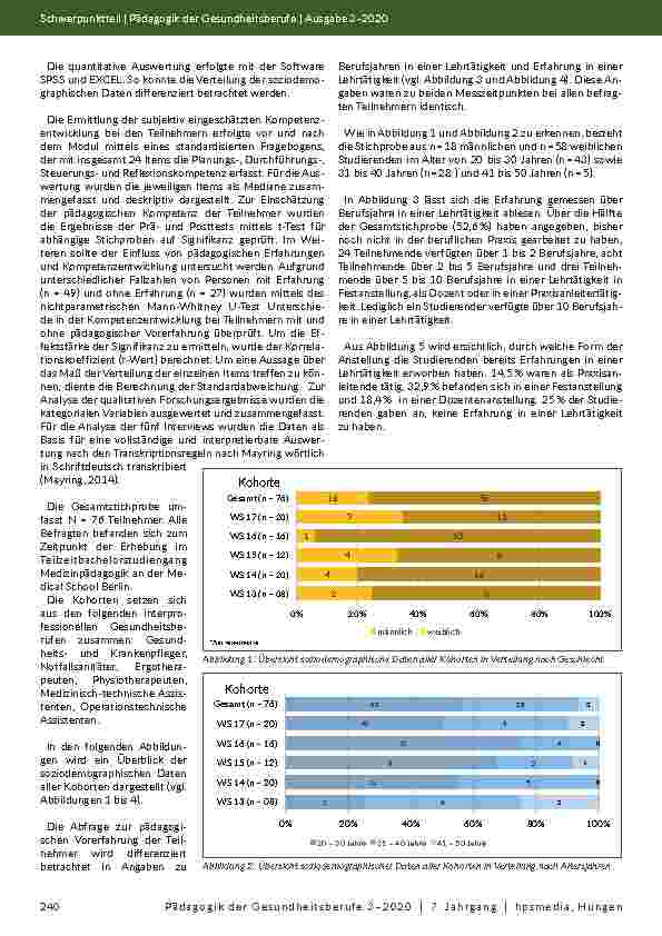 Vorschauseite 6: Die Entwicklung der pädagogischen Kompetenz in der Dimension Unterricht bei Studierenden der Medizinpädagogik durch eine handlungsorientierte Lehre.