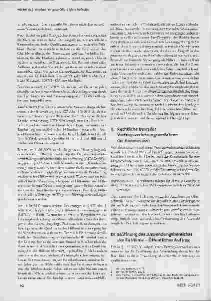 Vorschauseite 2: Vergabe öffentlicher Aufträge: Kommission fordert DEUTSCHLAND auf, das Verbot öffentlicher Vergabeverfahren für medizinische Hilfsmittel aufzuheben. Ein bekannter Streit auf neuer…