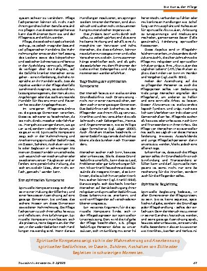 Vorschauseite 4: Spirituelle Kompetenz in der Pflege