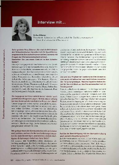 Vorschauseite 1: Interview mit. .. Erika Ziltner