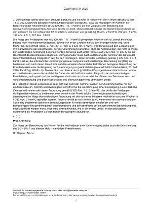 Vorschauseite 2: Zur Unterbringung – § 329 Abs. 1 Satz 1 FamFG