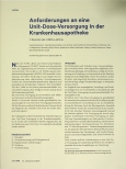 Vorschauseite 1: Anforderungen an eine Unit-Dose-Versorgung in der Krankenhausapotheke