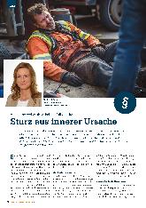 Vorschauseite 1: Ausnahmsweise als Arbeitsunfall anerkannt. Sturz aus innerer Ursache.