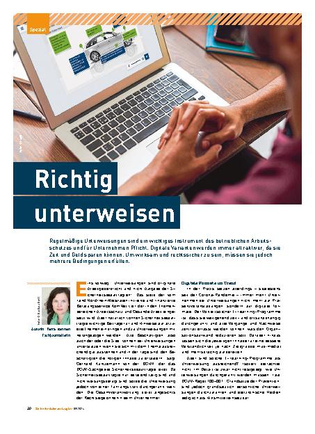 Vorschauseite 1: Richtig unterweisen.