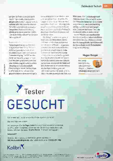 Vorschauseite 2: Elektronische Zutrittslösungen „Schluss mit Schlüsseln"