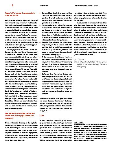 Vorschauseite 4: Gesellschaftlichen Herausforderungen mit einem yogischen Geist begegnen