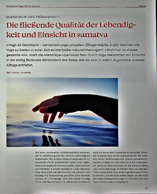 Vorschauseite 1: Die fließende Qualität der Lebendigkeit und Einsicht in Samatva.