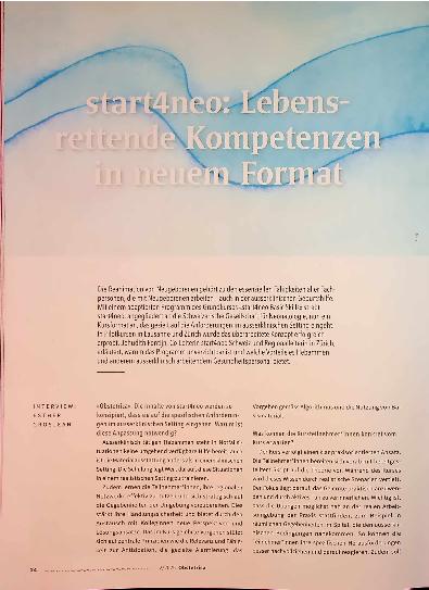 Vorschauseite 1: start4neo: Lebensrettende Kompetenzen in neuem Format