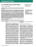 Vorschauseite 1: Zur Psychotherapie der MS-Fatigue