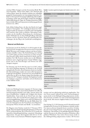 Vorschauseite 2: Reintegration aus der Forensik entlassener psychisch kranker Personen in die Gemeindepsychiatrie Erhebungen im Gemeindepsychiatrischen Verbund (GPV) Stuttgart 2010 bis 2019