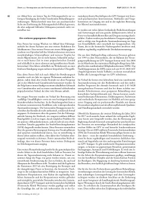 Vorschauseite 5: Reintegration aus der Forensik entlassener psychisch kranker Personen in die Gemeindepsychiatrie Erhebungen im Gemeindepsychiatrischen Verbund (GPV) Stuttgart 2010 bis 2019