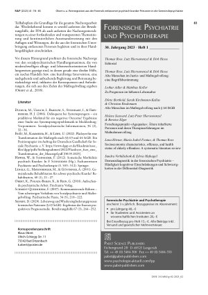 Vorschauseite 6: Reintegration aus der Forensik entlassener psychisch kranker Personen in die Gemeindepsychiatrie Erhebungen im Gemeindepsychiatrischen Verbund (GPV) Stuttgart 2010 bis 2019