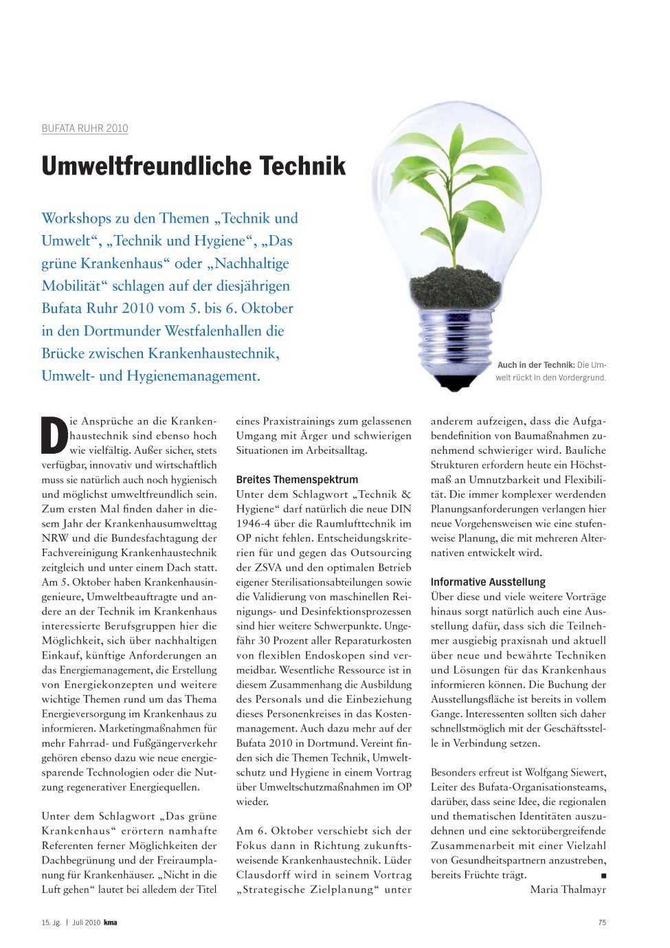 Vorschauseite 1: Umweltfreundliche Technik