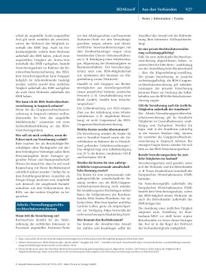 Vorschauseite 2: Berufsrechtsschutzversicherung für BDA-Mitglieder