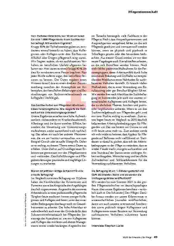 Vorschauseite 2: PFLEGENDE MIT SUCHTVERHALTEN SIND KEINE AUSNAHME