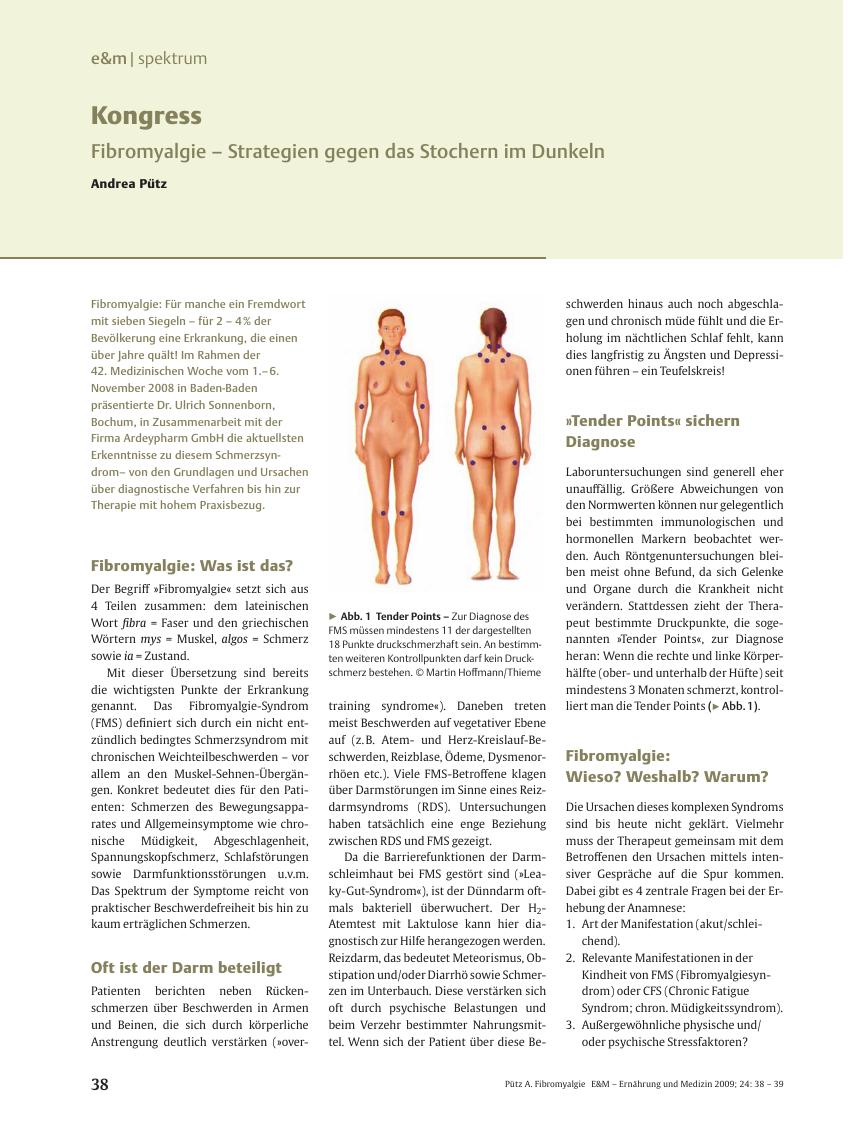 Vorschauseite 1: Kongress: Fibromyalgie – Strategien gegen das Stochern im Dunkeln
