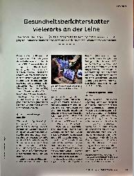 Vorschauseite 1: Gesundheitsberichterstatter vielerorts an der Leine