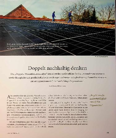Vorschauseite 1: Doppelt nachhaltig denken