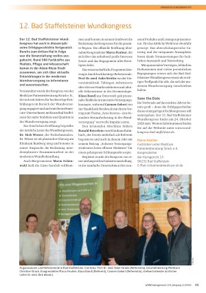 Vorschauseite 1: 12. Bad Staffelsteiner Wundkongress