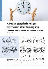 Vorschauseite 1: Handlungsbedarfe in der psychosozialen Versorgung: Chancen und Herausforderungen aus Sicht eines regionalen Anbieters