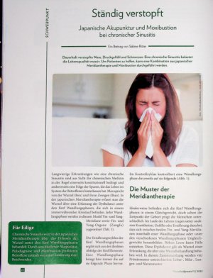 Vorschauseite 1: Ständig verstopft Japanische Akupunktur und Moxibustion bei chronischer Sinusitis