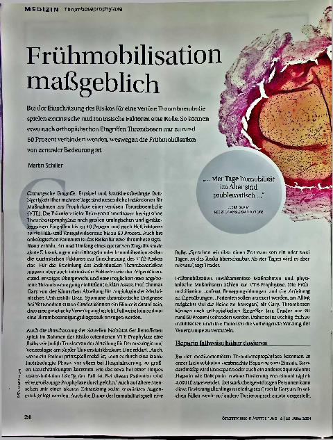 Vorschauseite 1: Frühmobilisation maßgeblich