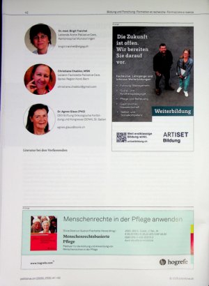 Vorschauseite 2: Von der Integration der Palliative Care: früh, schrittweise, gemeinsam oder (zu) spät?