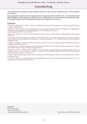 Vorschauseite 3: (Akademische) Ausbildung neu denken Zentrale Querschnittthemen für gesundheitswissenschaftliche Studienschwerpunkte im digitalen und gesellschaftlichen Wandel