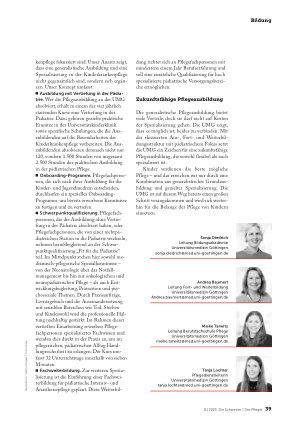 Vorschauseite 2: Generalistik und Spezialisierung ergänzen sich