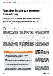 Vorschauseite 1: Von der Studie zur internen Umsetzung