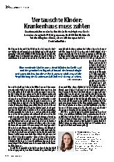 Vorschauseite 1: Vertauschte Kinder: Krankenhaus muss zahlen