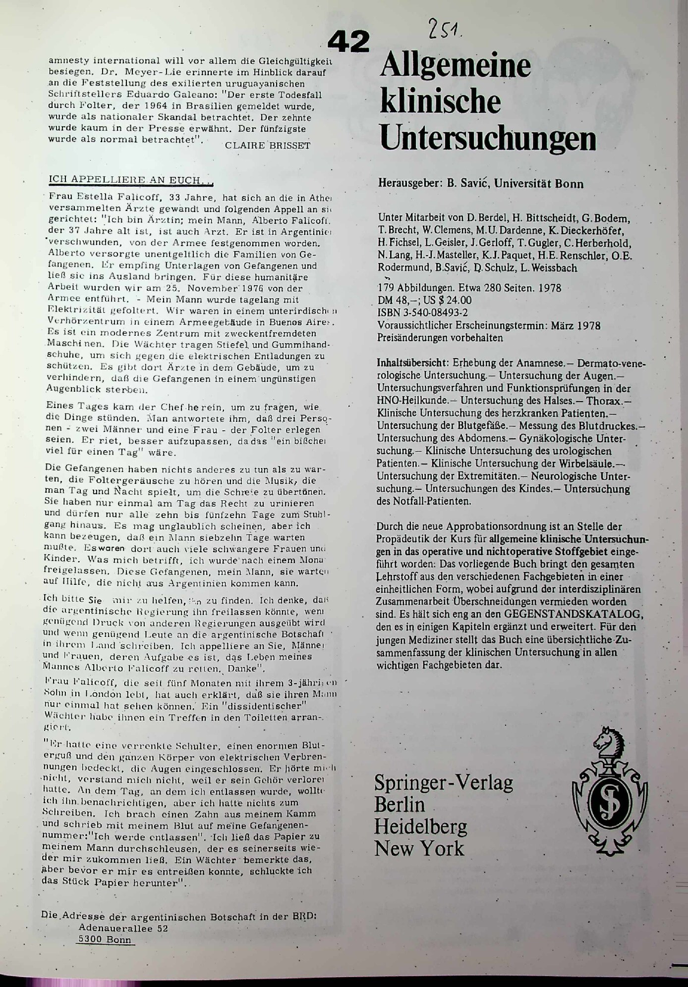 Vorschauseite 3: Folter in Argentinien
