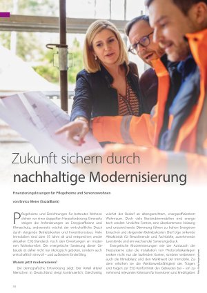 Vorschauseite 1: Zukunft sichern durch nachhaltige Modernisierung