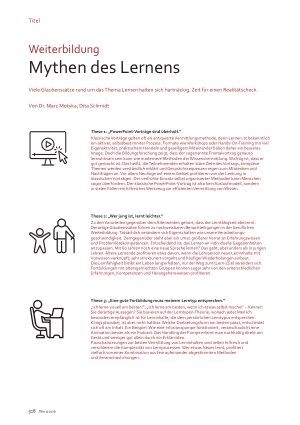 Vorschauseite 1: Weiterbildung Mythen des Lernens