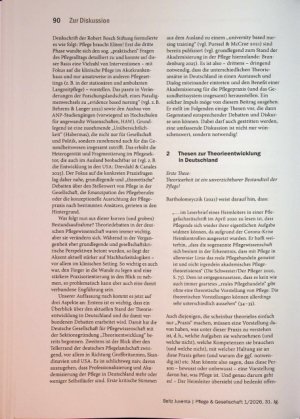 Vorschauseite 2: Perspektiven der Theorieentwicklung In der Pflege in Deutschland - Ein Beitrag zur Diskussion