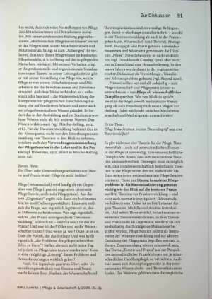 Vorschauseite 3: Perspektiven der Theorieentwicklung In der Pflege in Deutschland - Ein Beitrag zur Diskussion