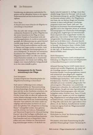 Vorschauseite 4: Perspektiven der Theorieentwicklung In der Pflege in Deutschland - Ein Beitrag zur Diskussion