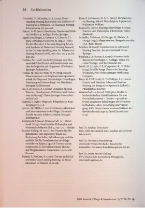 Vorschauseite 6: Perspektiven der Theorieentwicklung In der Pflege in Deutschland - Ein Beitrag zur Diskussion